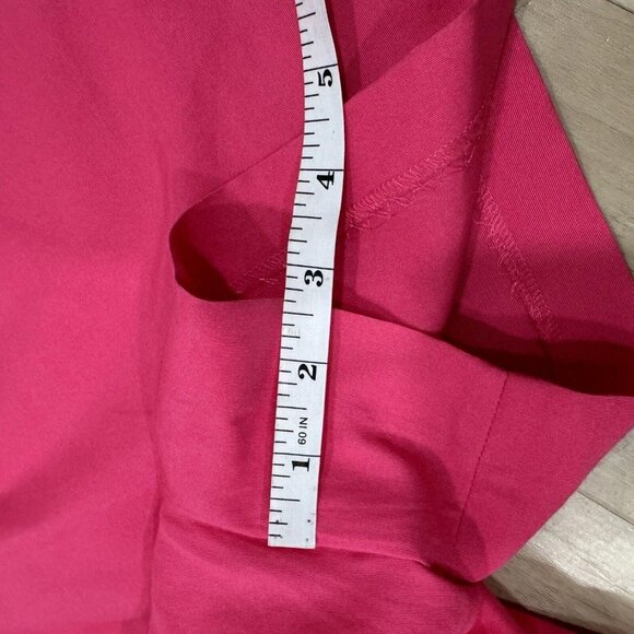 J CREW Women's Hot Pink Short Shorts Flared Detail Cotton/Silk Size 10 - Picture 9 of 9